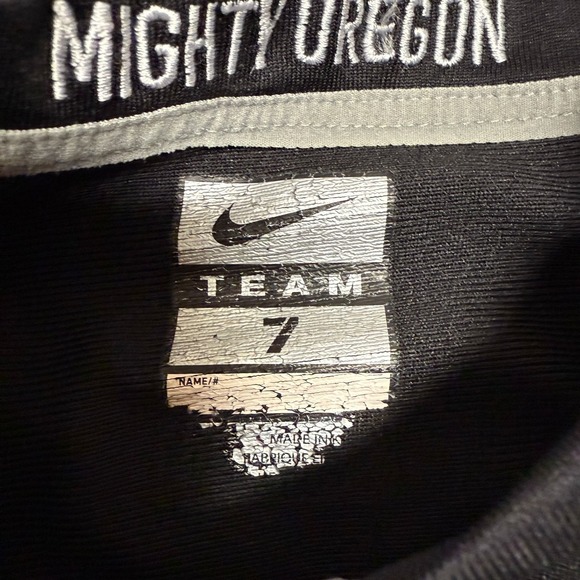 Nike Oregon Ducks Boys Football Jersey Size 7 Black Yellow NCAA #6 Shirt - Picture 3 of 7